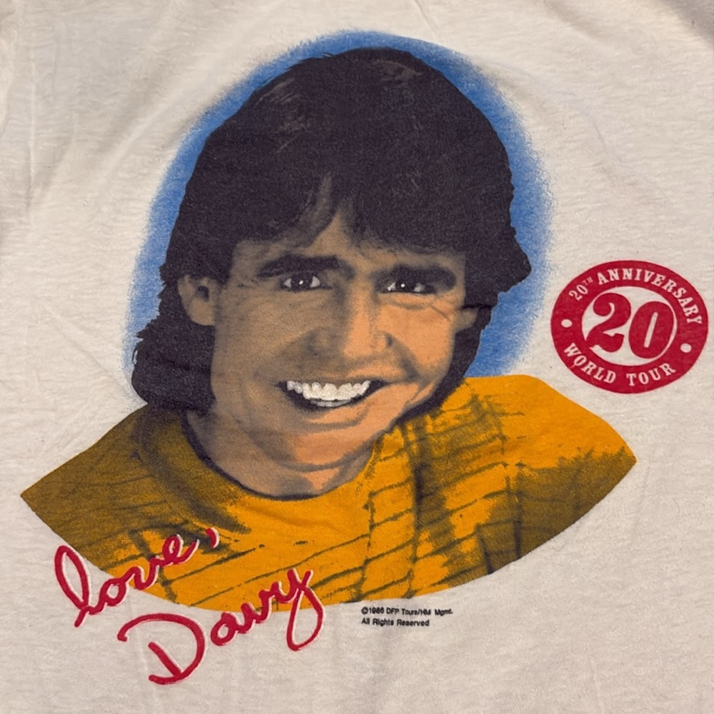 Davy Jones VINTAGE 1986 20th Anniversary World Tour Medium T Shirt - Picture 4 of 4